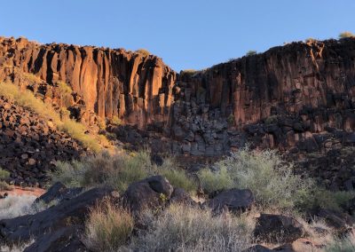 The Black Wall at the end of the Grapevine Trail