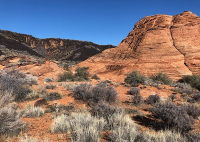 The Black Wall and Sandstone hill on the Grapevine Trail